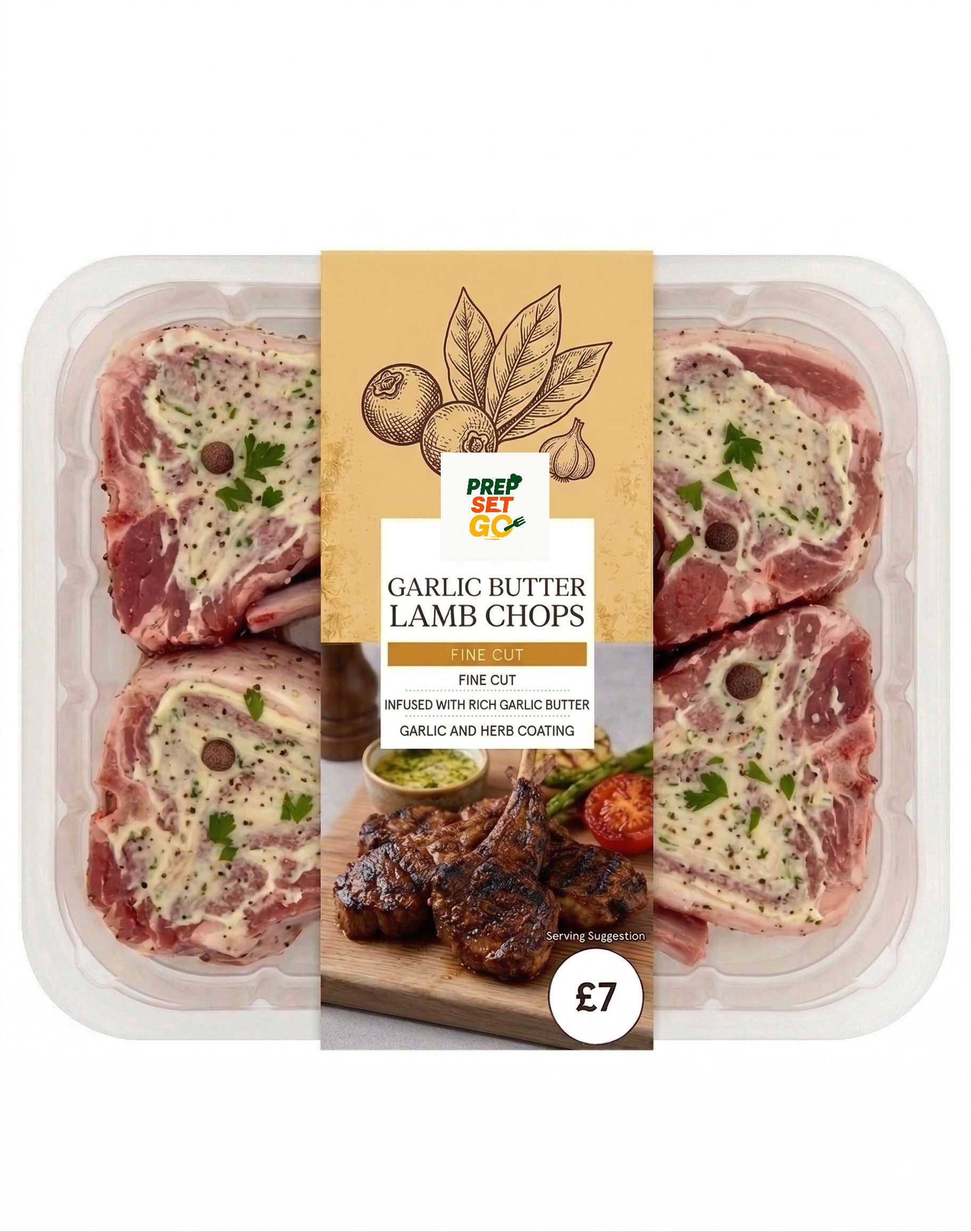 Garlic butter Lamb chops