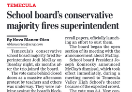 Teachers, others protest Temecula school board meeting after curriculum’s rejection