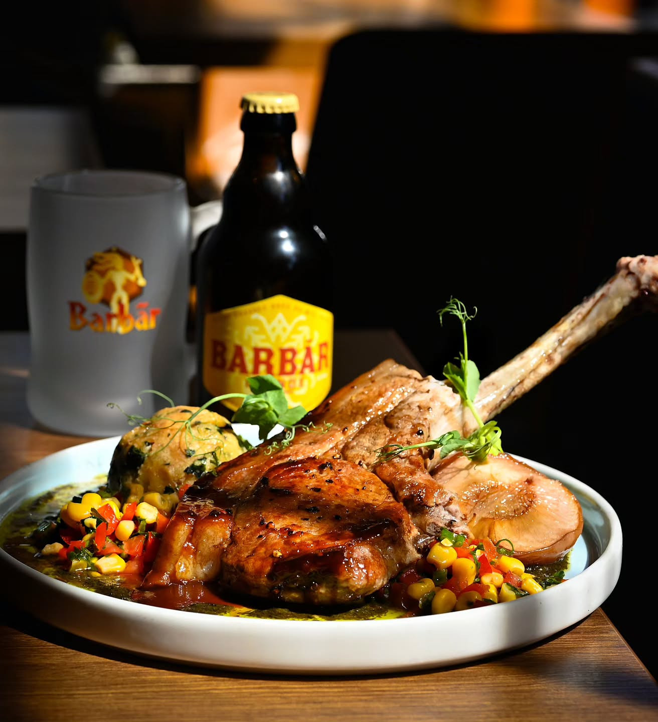 Lamb shank with Belgian beer at HUIS, a Belgian bar and kitchen on Elm Grove, Southsea