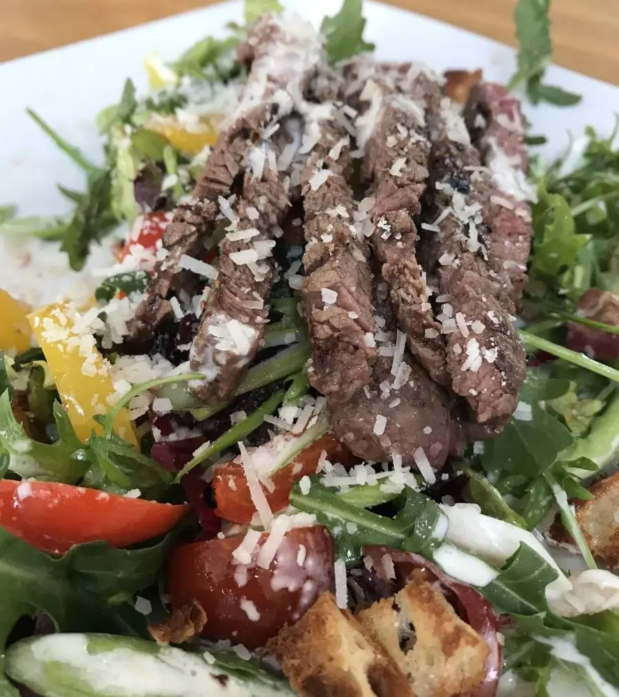 Steak salad at Soprano’s Italian restaurant on Palmerston Road, Southsea
