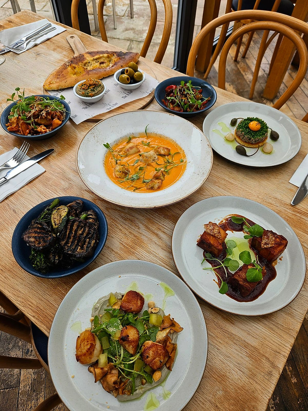 Range of plates at The A Bar bistro in Old Portsmouth