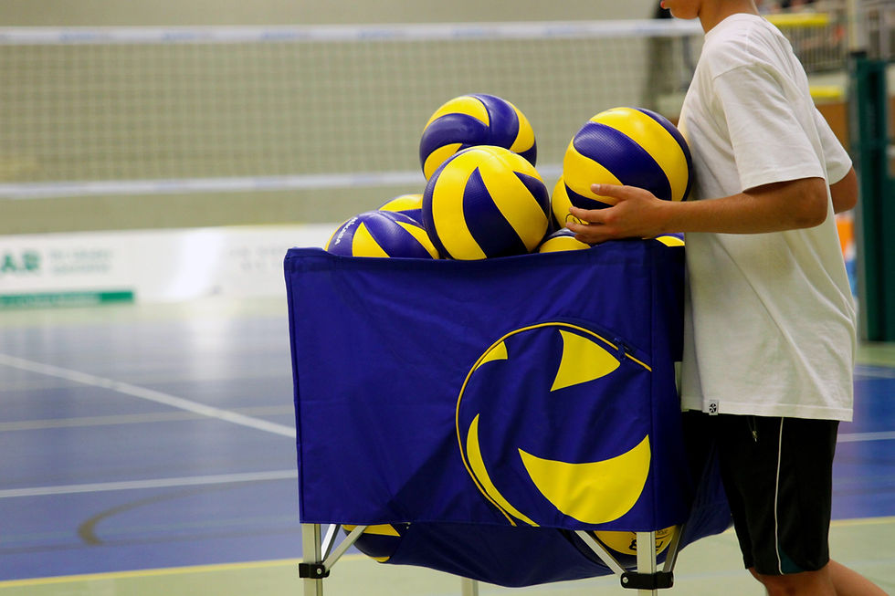 Volleyball equipment setup
