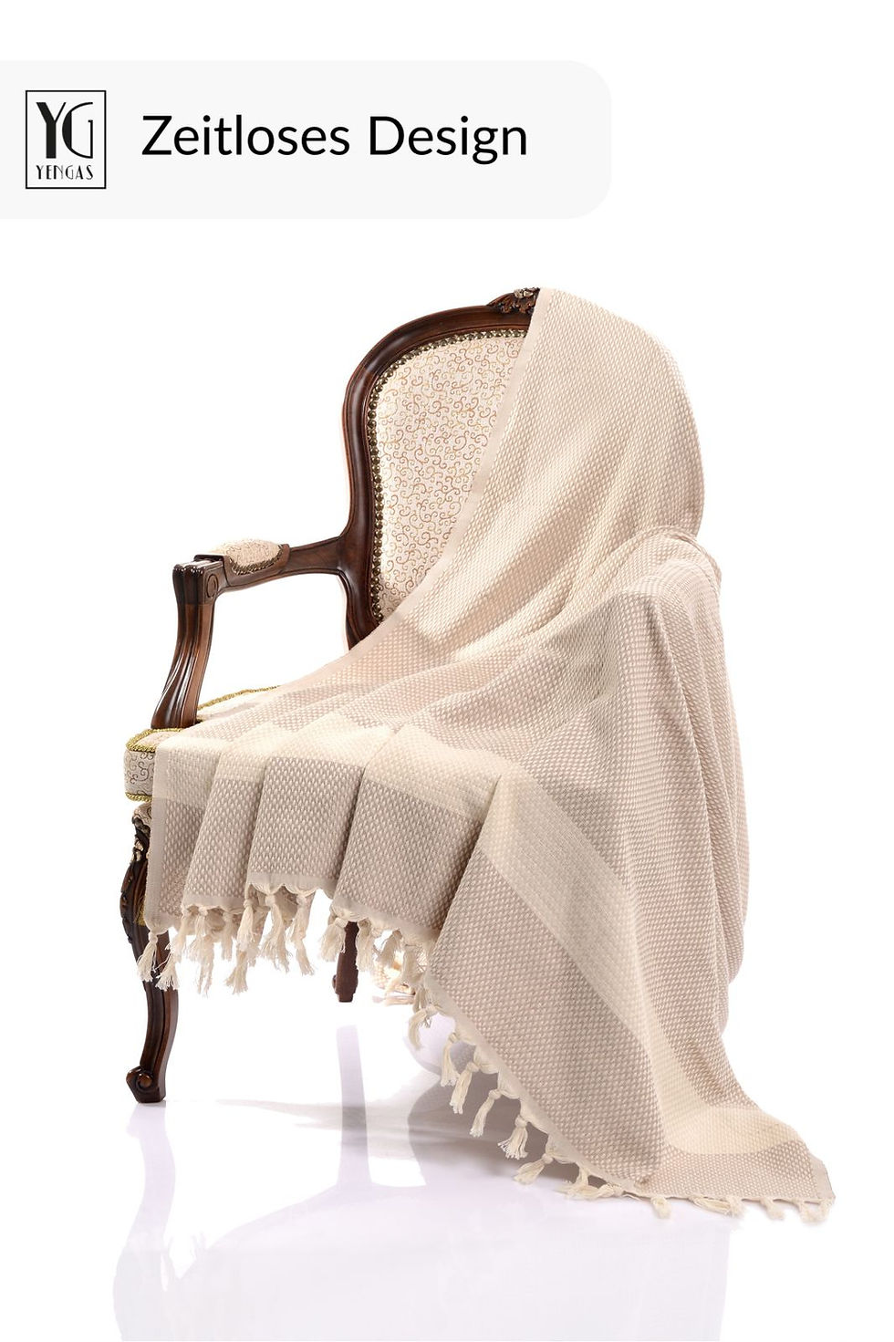 Miniaturbild: YENGAS Tagesdecke, 200x240cm, 100% Baumwolle, Oeko TEX Zertifiziert