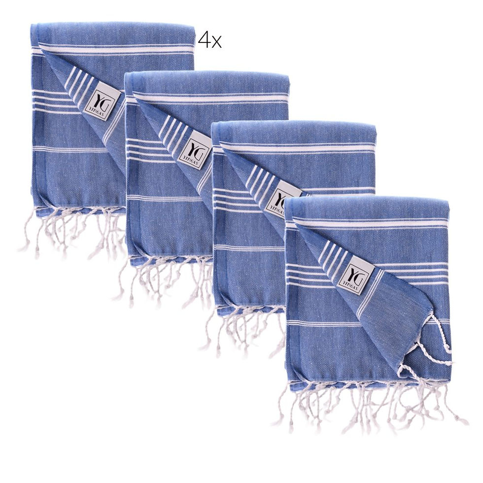 Miniaturbild: YENGAS Strand-/Saunatuch, 95x175cm, 100% Baumwolle, Oeko TEX Zertifiziert, blau