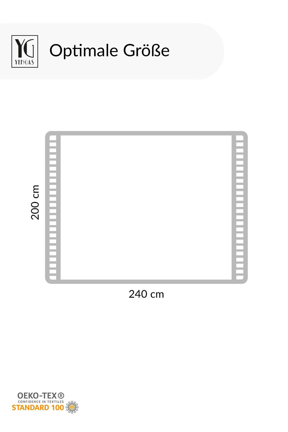 Miniaturbild: YENGAS Tagesdecke, 200x240cm, 100% Baumwolle, Oeko TEX Zertifiziert