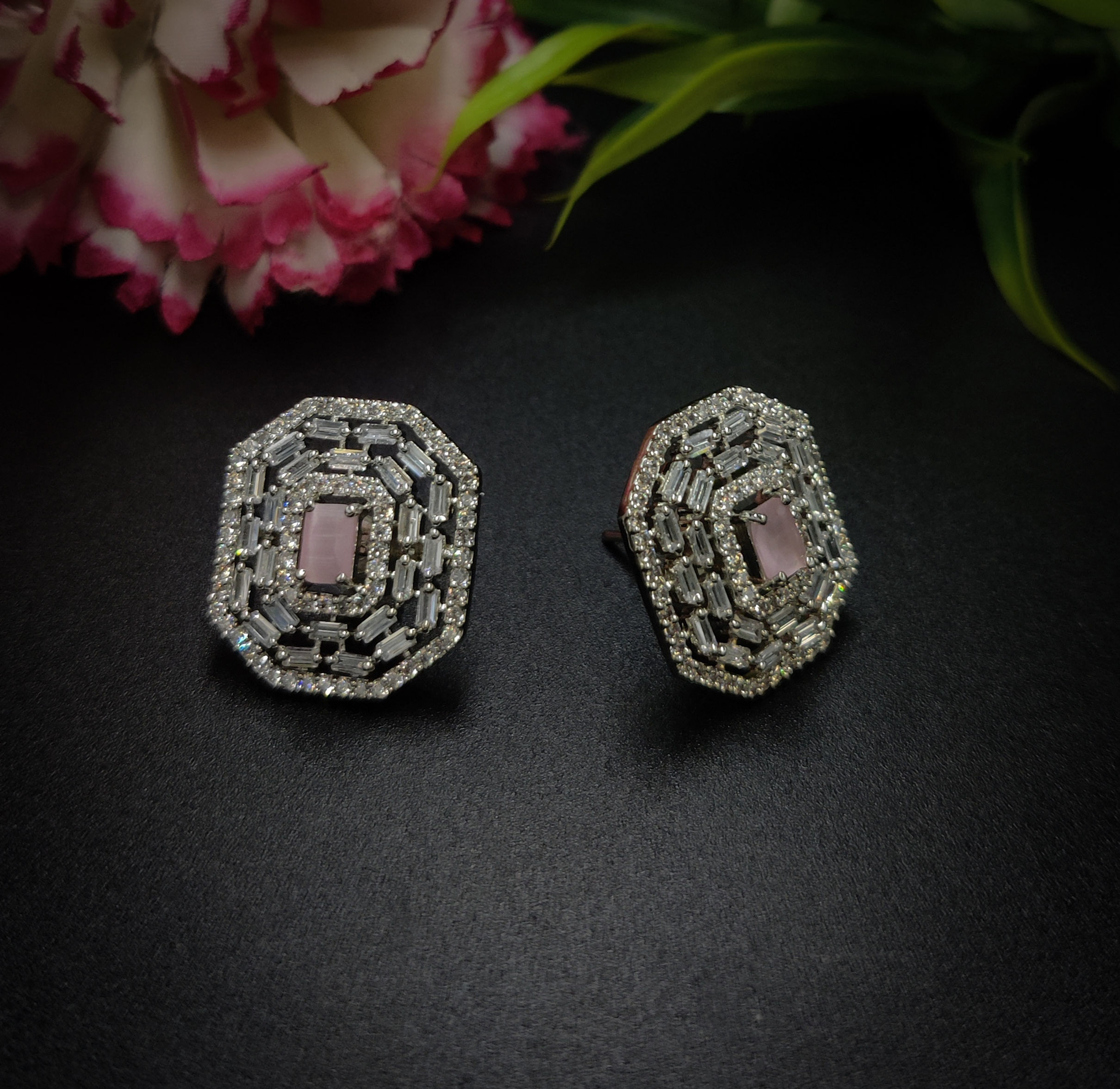 Cubic Zirconia Diamond Replica Stud earrings