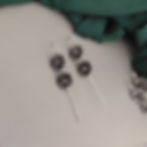 Silver Oxidized Flower Needle Ear Pin Dangle Earrings fusion vogue