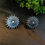 Thumbnail: Oxidized Silver Lookalike Stud Earrings -02