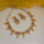 Royal Maroon Kemp Choker Necklace Set with Earrings fusion vogue