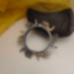 Peacock Bangle with Hanging 3D Charm Figures – Oxidised Dual Tone fusion vogue