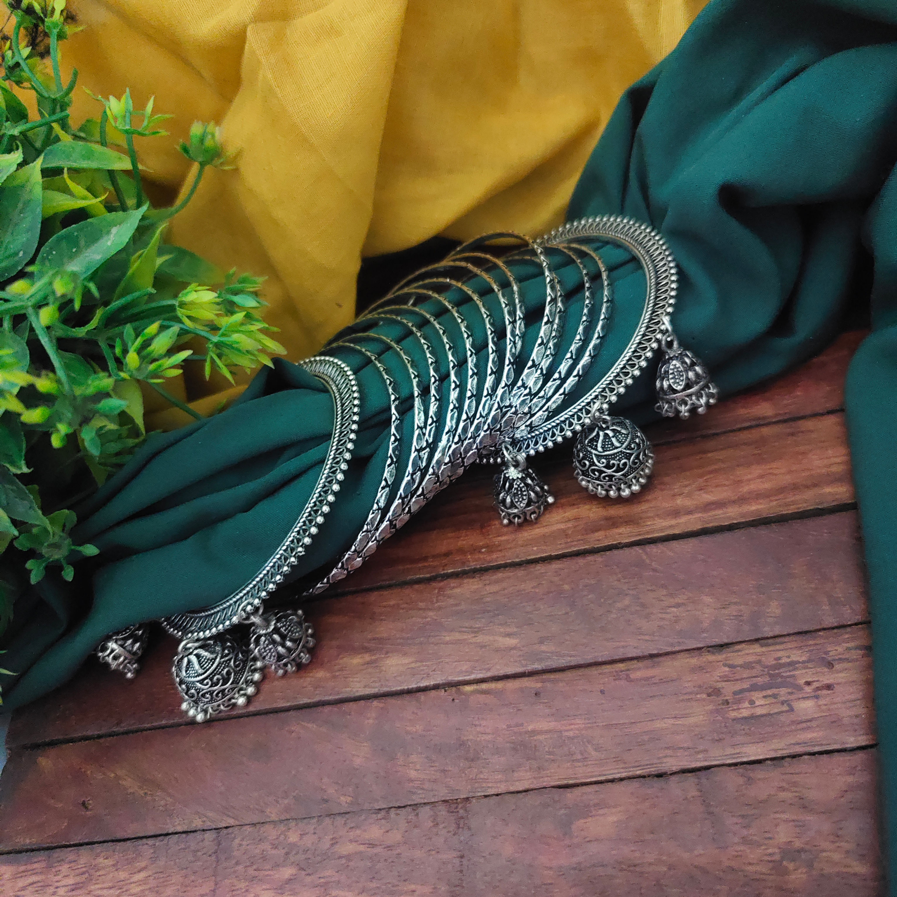 KHUSHI Oxidised Bangles Set