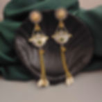 DEEWANI Two Tone Trendy Oxidised Earrings fusion vogue