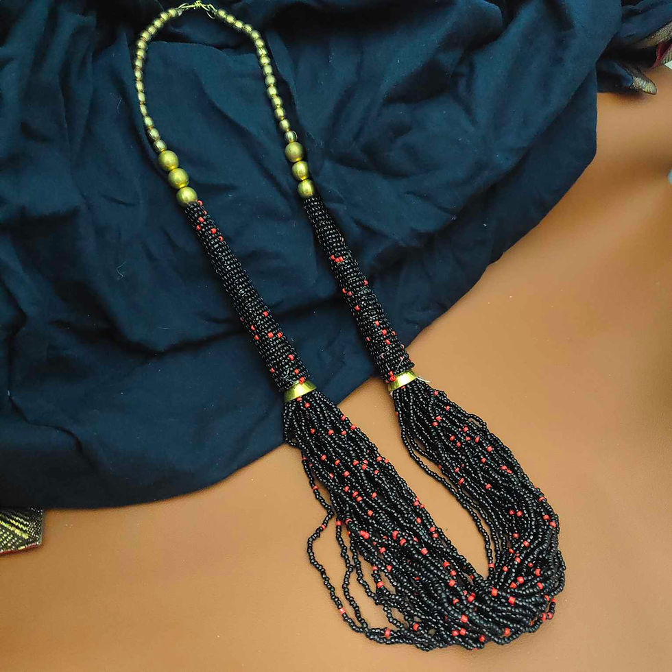 Midnight Ember Multi-Strand Necklace fusion vogue