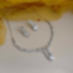 RHEA Contemporary CZ Diamond Droplet Statement Choker Set