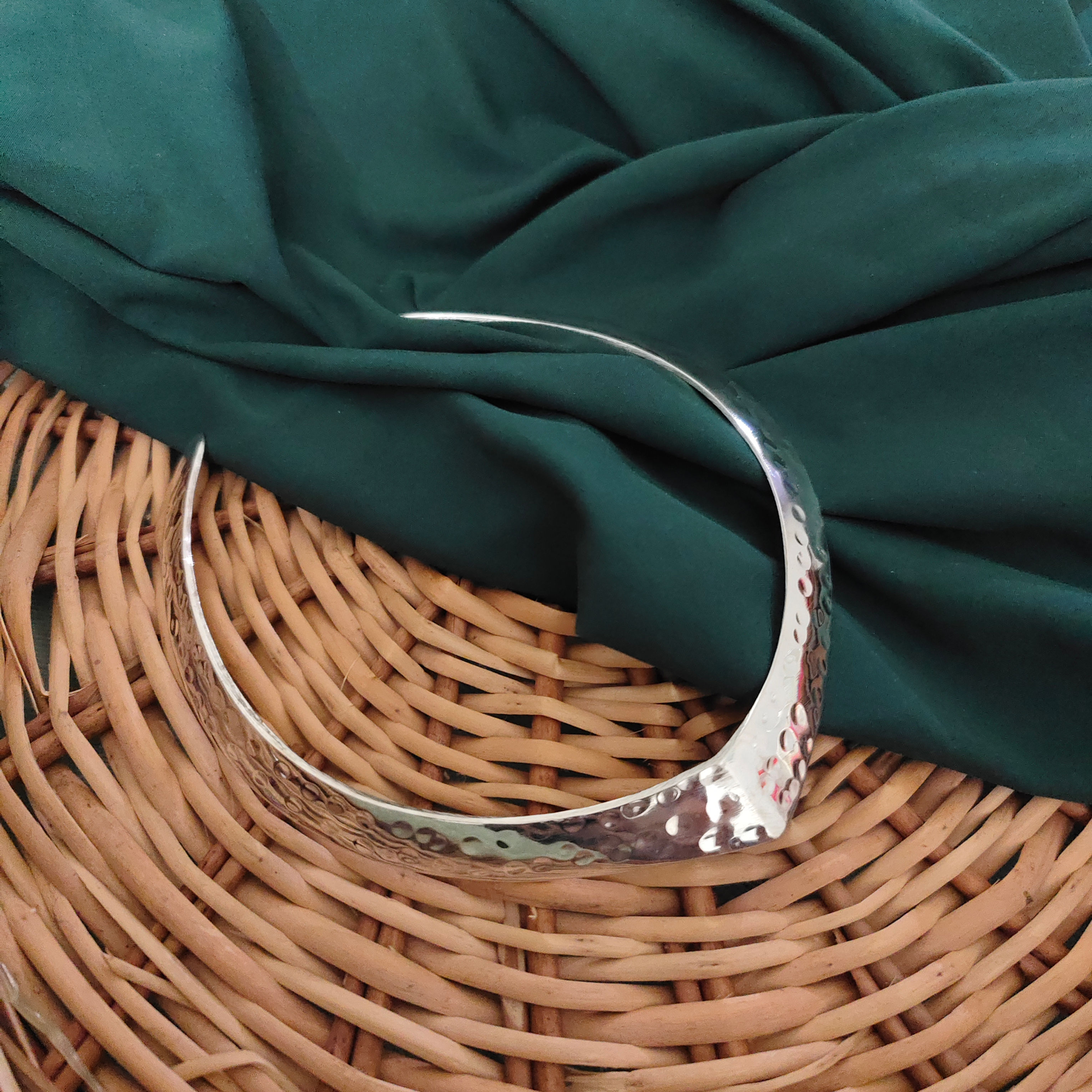 Oxidised Textured Handcrafted Necklace Hasli