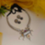 AVA Oxidised Hasli Necklace Earring Set fusion vogue