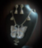 Butterfly Chain Necklace Earrings set