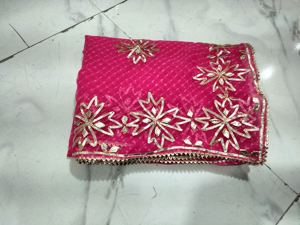 SAHELI Rajasthani Lahariya Kachha Gota Saree