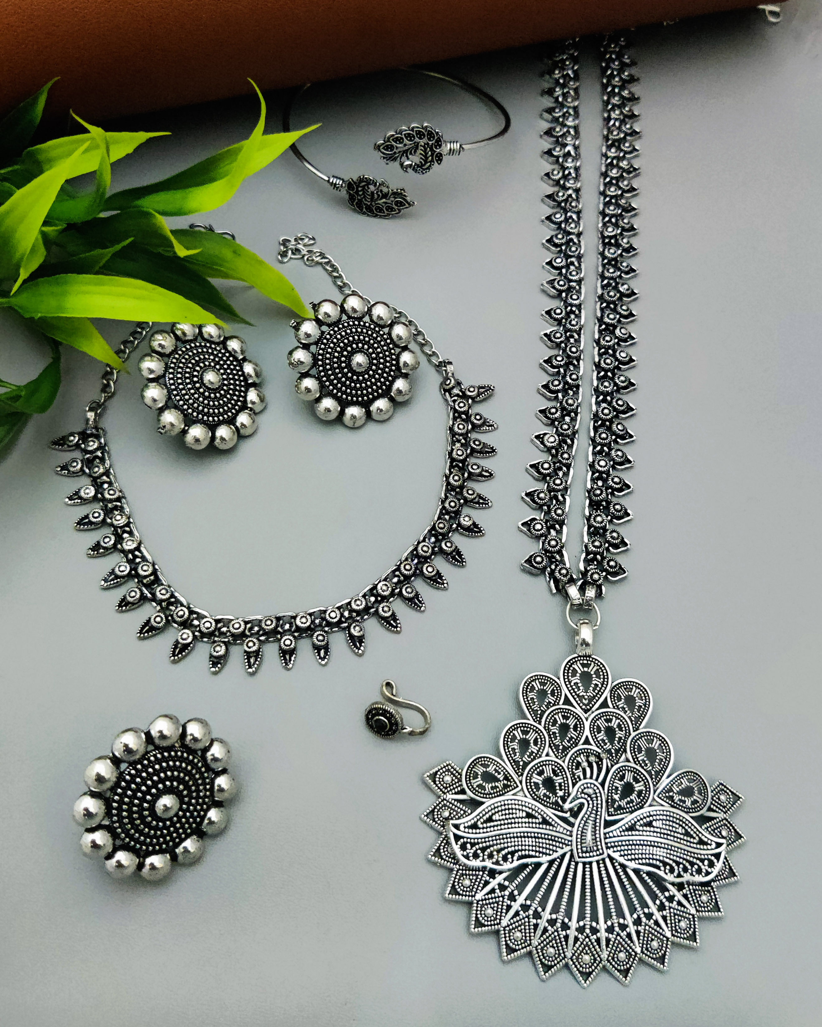 Oxidized German Silver jewellery combo sets