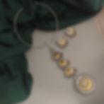 SIMRAN Oxidised Two tone Tie Necklace Earrings Set