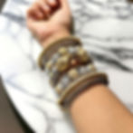 MAHALAKSHMI Two Tone Silver Replica Bangles
