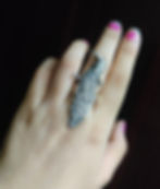 Oxidised German Silver Adjustable Finger Ring
