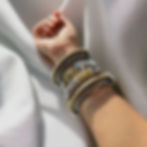 BHAGYASHREE Two Tone Silver Replica Bangle