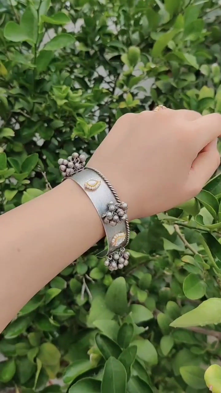 Thumbnail: Silver Lookalike Antique Fusion Adjustable Bracelet