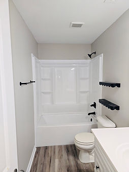 bathtub installation and shelving