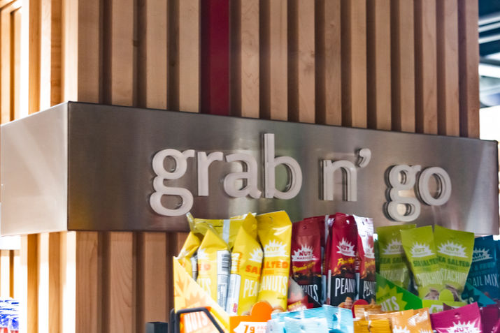 "Grab n' Go" Custom acrylic lettering