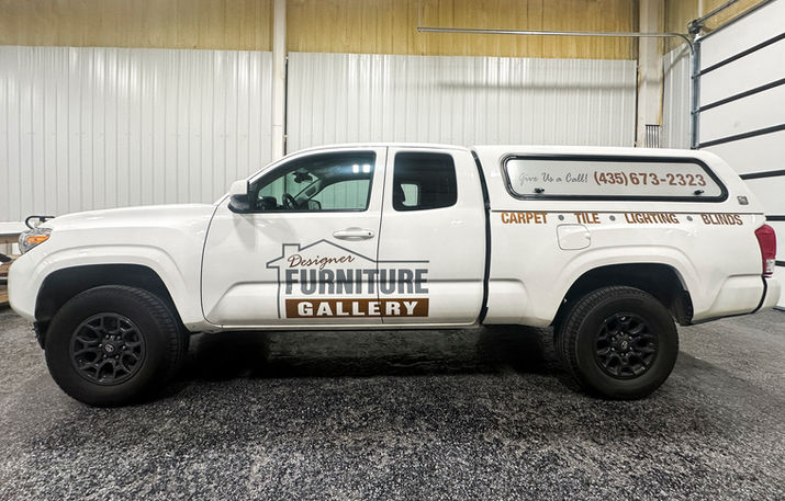 Custom vinyl wrapped truck