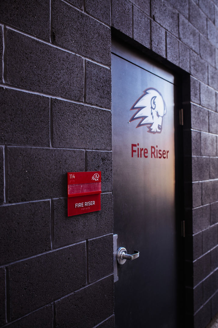 Fire Riser ADA signage.
