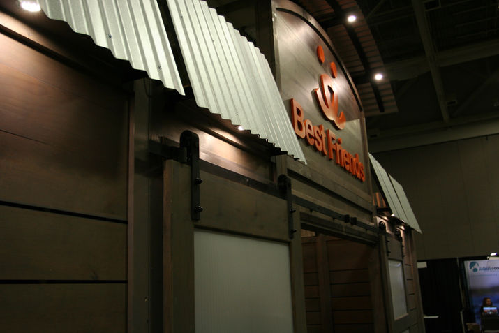 Painted acrylic lettering made for "Best Friends" trade show booth