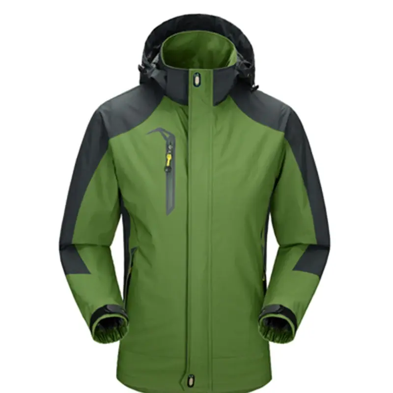 Thumbnail: Green and black customizable hooded suit jacket