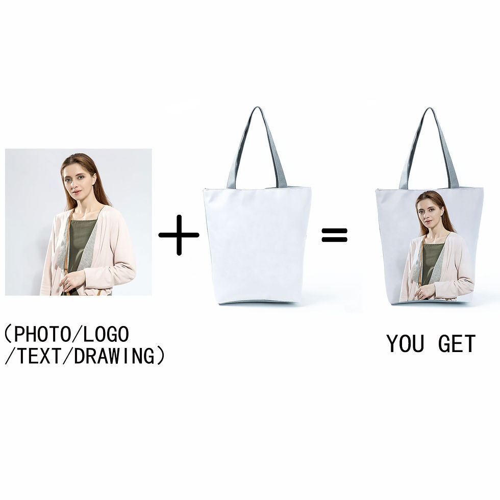Thumbnail: Custom women's tote bag with personalized photo print.