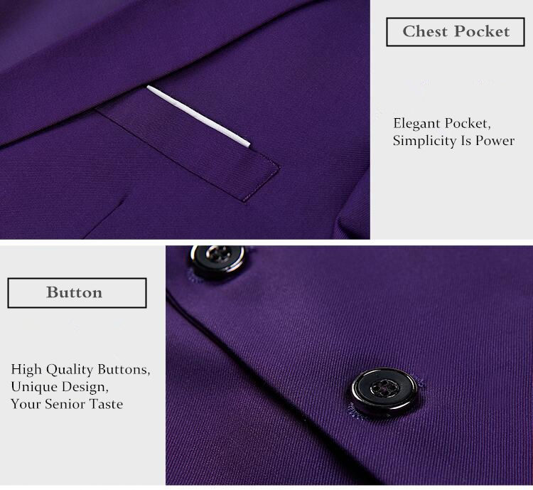 Thumbnail: Purple business suit chest pocket and button details.