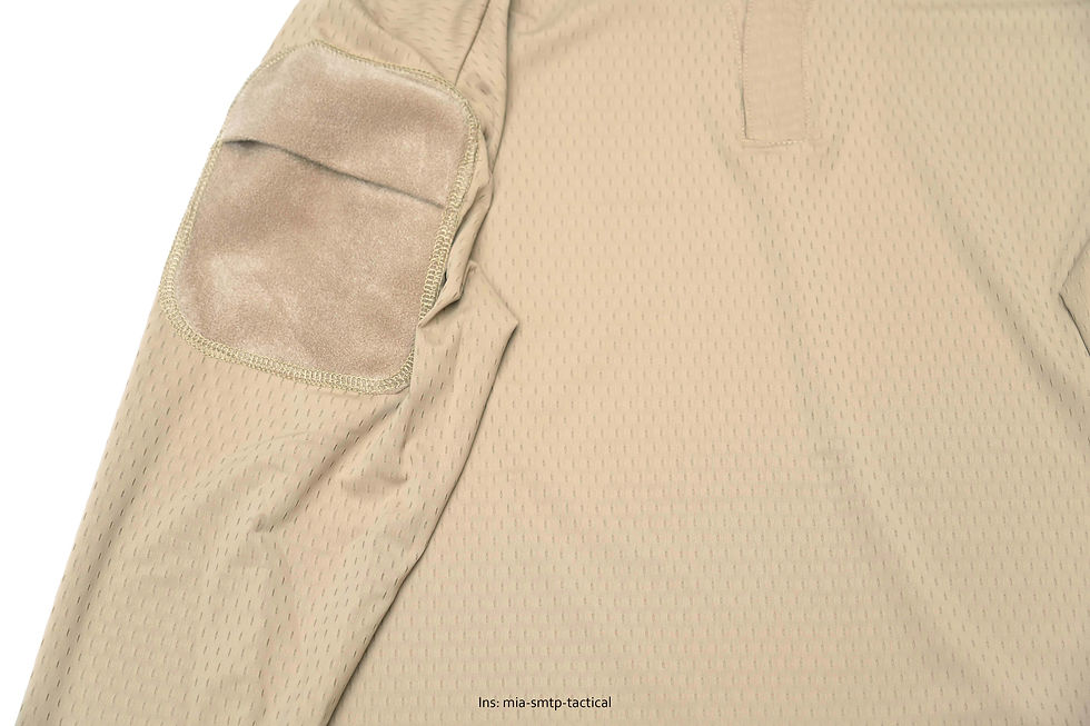 Thumbnail: Close-up of tan SMTP002 VS Combat Shirt fabric and pocket