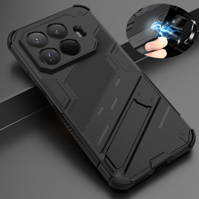 Black armor shockproof case for Xiaomi 15T Pro