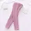 Thumbnail: Pink knitted leggings PARIS text on display for baby girls winter clothing