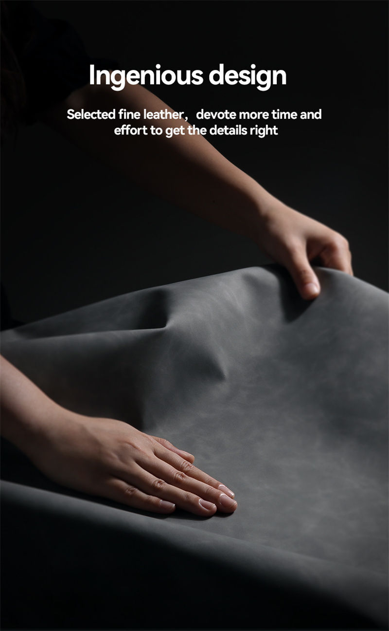 Thumbnail: Hands inspecting soft leather for Xiaomi 15T Pro 5G Case
