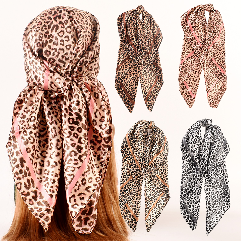 Leopard print scarves in various colors for 2021 autumn fashion
