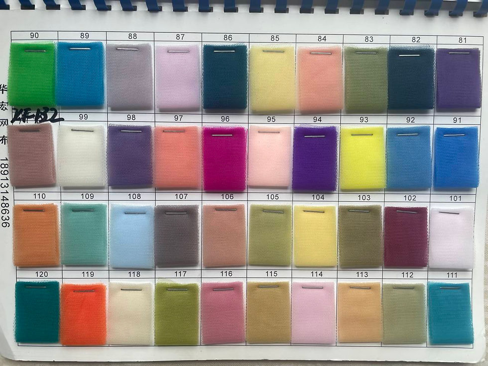 Thumbnail: Color swatches for wedding dress fabrics