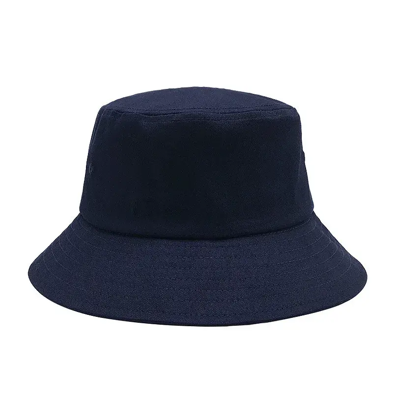 Thumbnail: Navy blue big head letter bucket hat for men and women