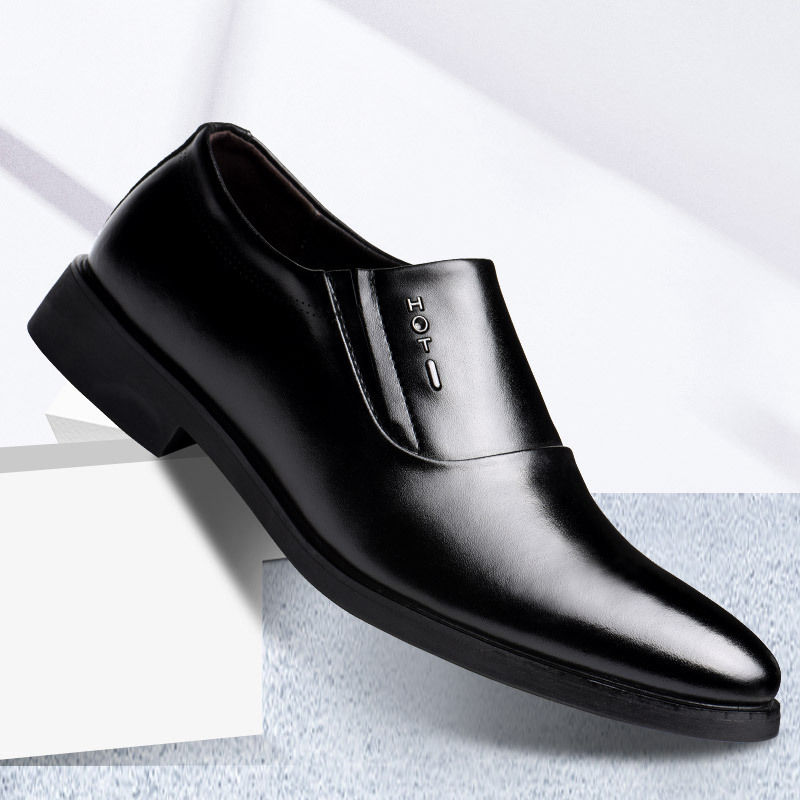 Thumbnail: Black elegant men's dress shoe for summer social events