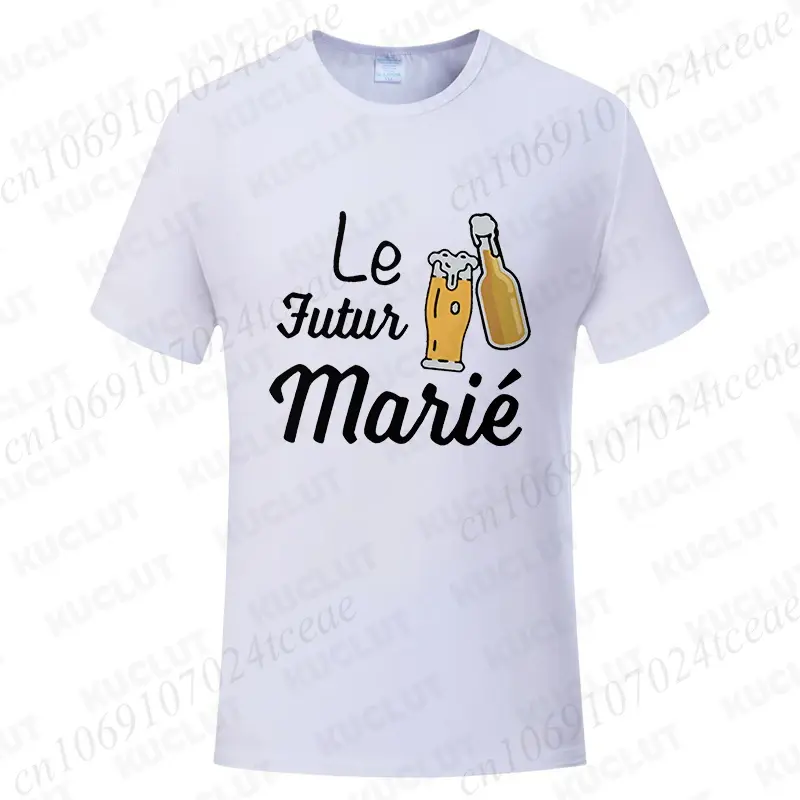 Thumbnail: Le Futur Marié T-shirt with beer glass and bottle graphic