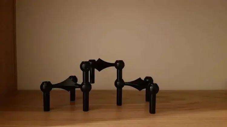 Thumbnail: Modular metal geometric candelabra for stick candles