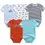 Thumbnail: Five baby rompers with different designs. 5pcs/Lot Unisex Top Quality Baby Rompers Short Sleeve Cotton O-Neck 0-12m.