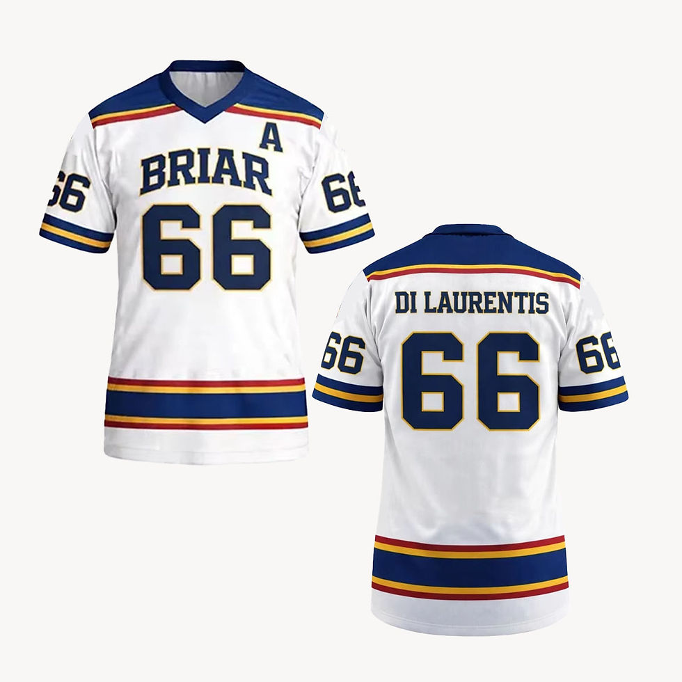 Thumbnail: Briar U Hockey Jersey Di Laurentis 66 front and back