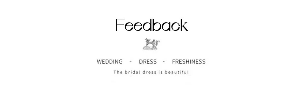 Thumbnail: Customer feedback text mentioning a beautiful bridal dress.