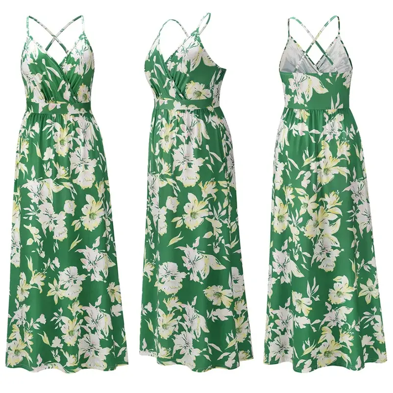 Thumbnail: Plus Size Women's Clothing Long Summer Dress Cami Maxi  Floral Sundress